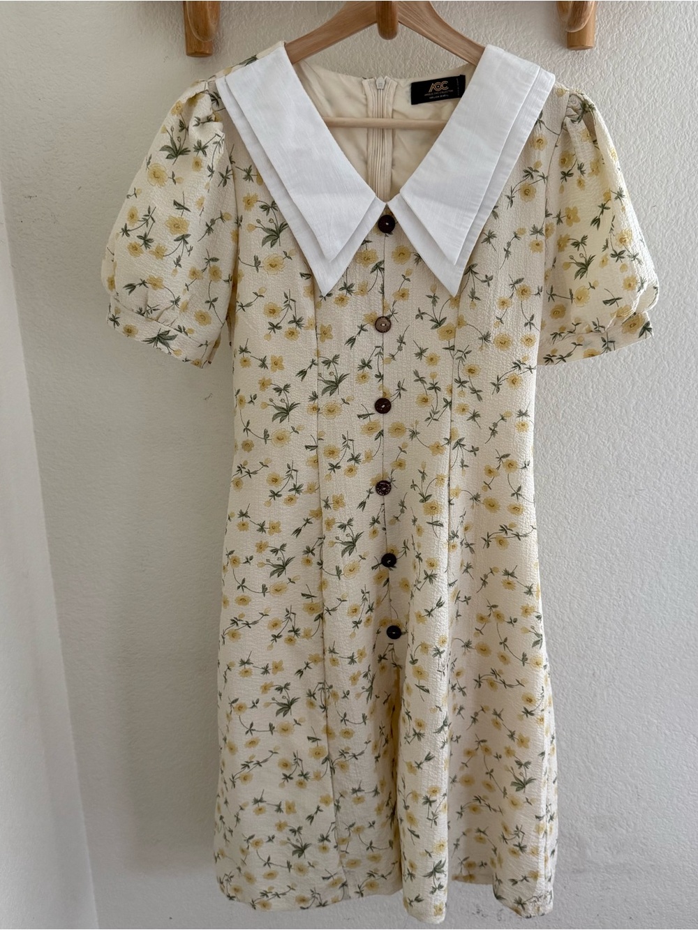 Garden tea Party coquette milkmaid retro  prairie cream Ditsy Floral Dress